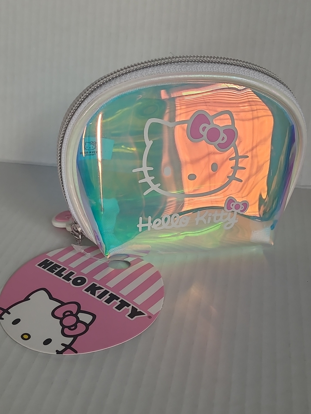 Hello Kitty Iridescent Coin Purse with Pink Bow